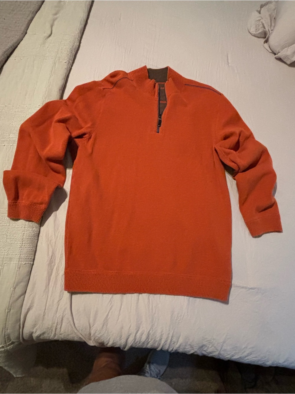 Tommy Bahama Orange Half-Zip Men's Sweater